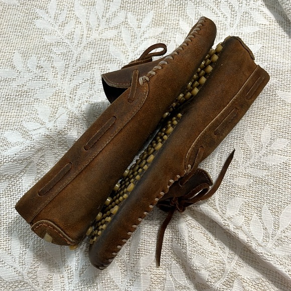 Minnetonka Chestnut Suede Brushed Suede Driving Moccasins Loafers Size 11.5 - Picture 15 of 15